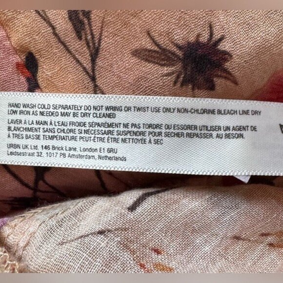 NWT Size S - Anthropologie 100% Cotton Floral Mini Dress (Adjustable armpit tie) - Picture 13 of 14